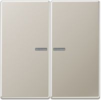 Лицевая панель Jung LS990 metal для 2-кл. выключателя с подсветкой сталь картинка